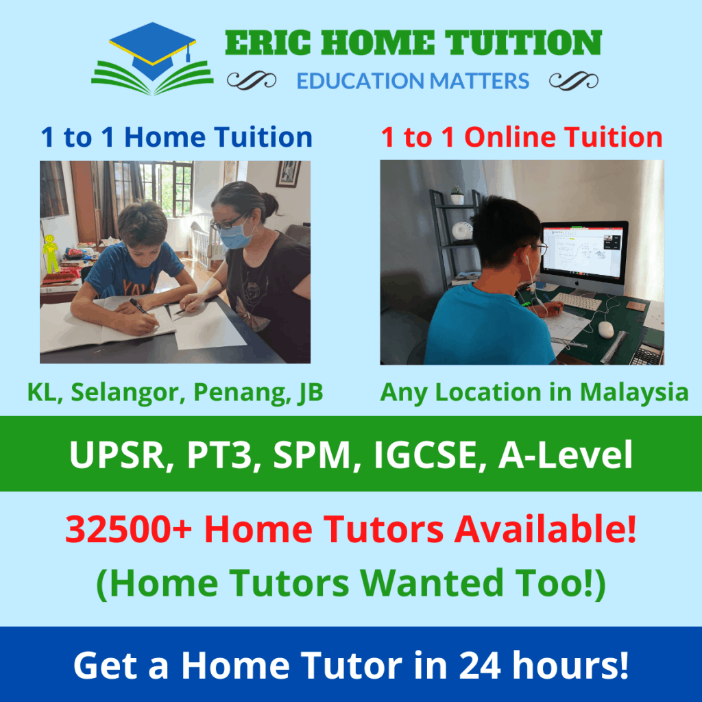 1 to 1 home tuition/ online tuition malaysia