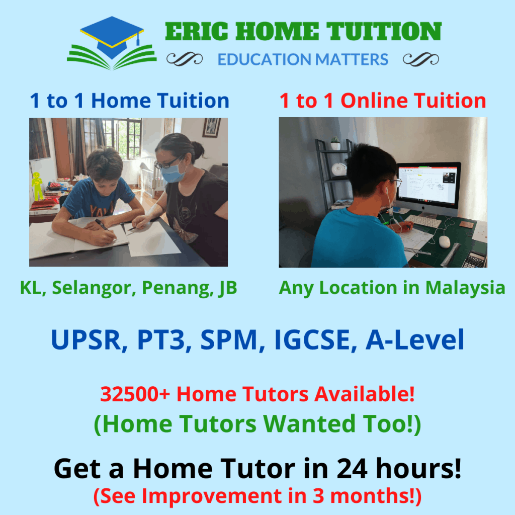1 to 1 home tuition/ online tuition malaysia