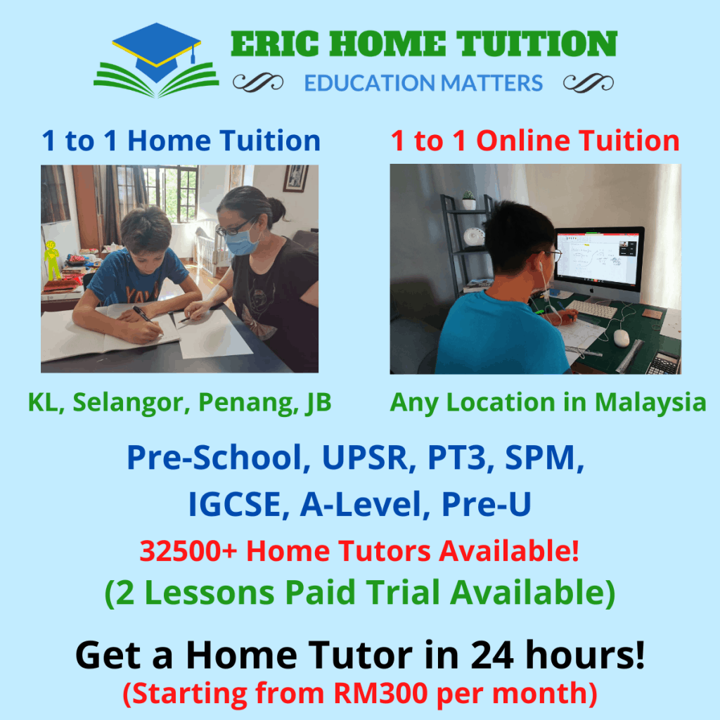 1 to 1 home tuition/ online tuition malaysia
