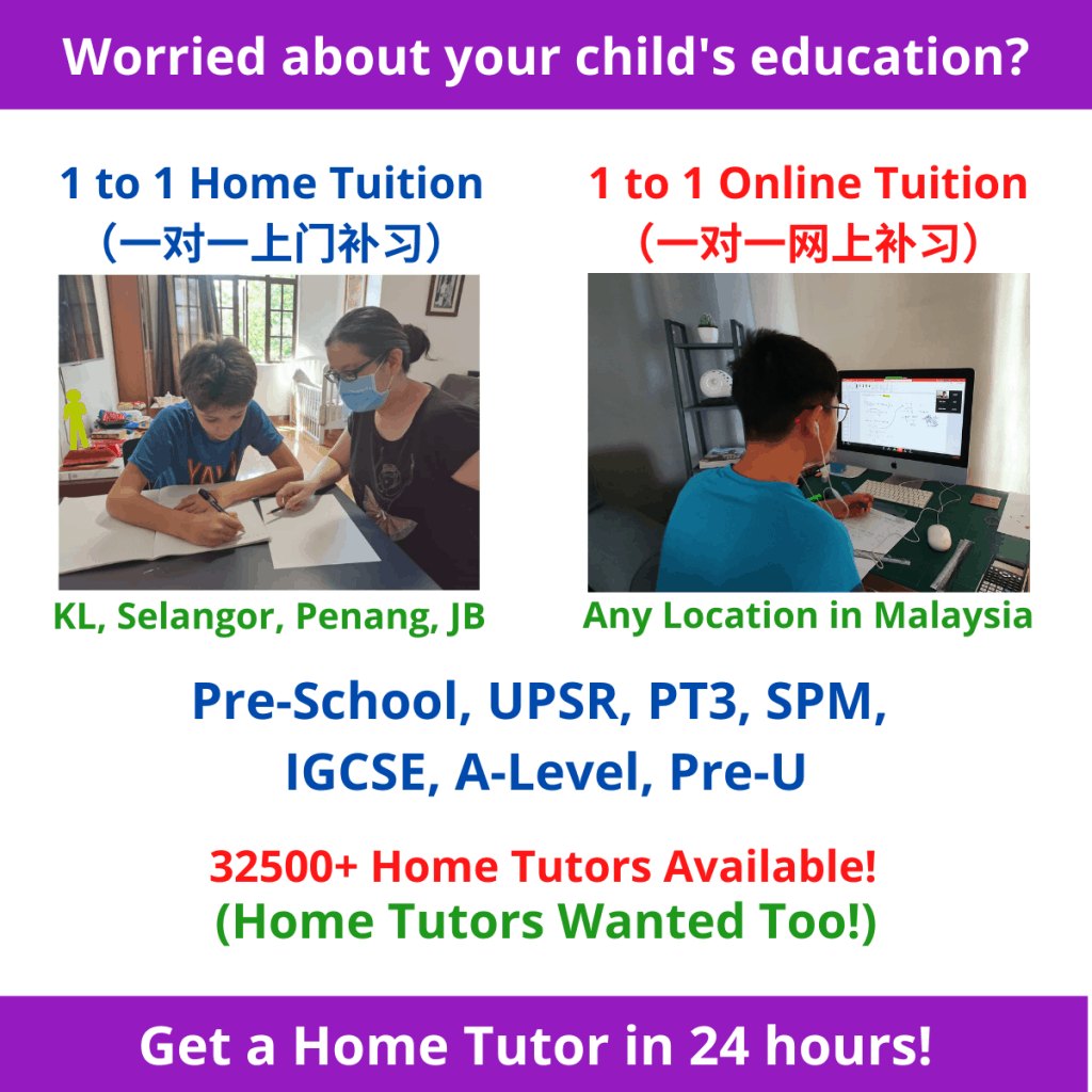 1 to 1 home tuition/ online tuition malaysia