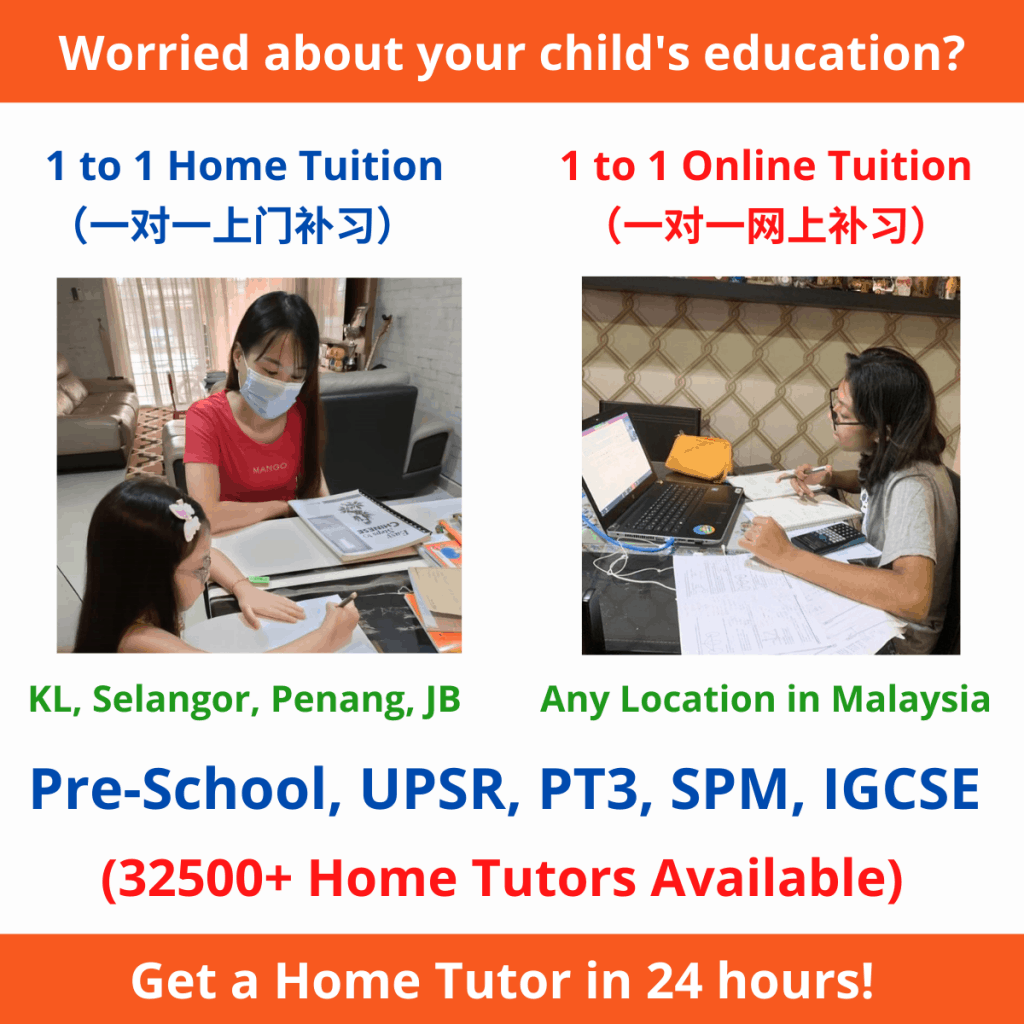 1 to 1 home tuition/ online tuition malaysia