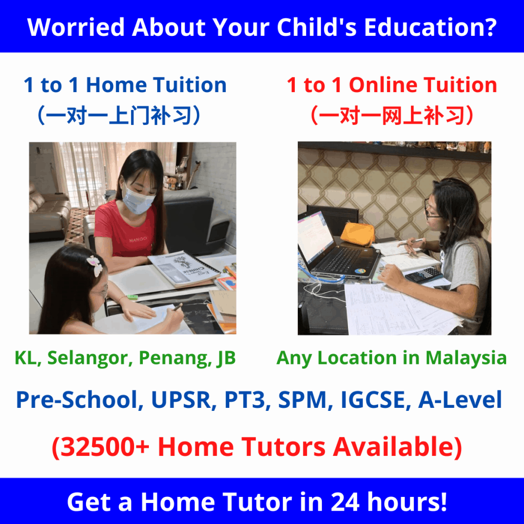 1 to 1 home tuition/ online tuition malaysia