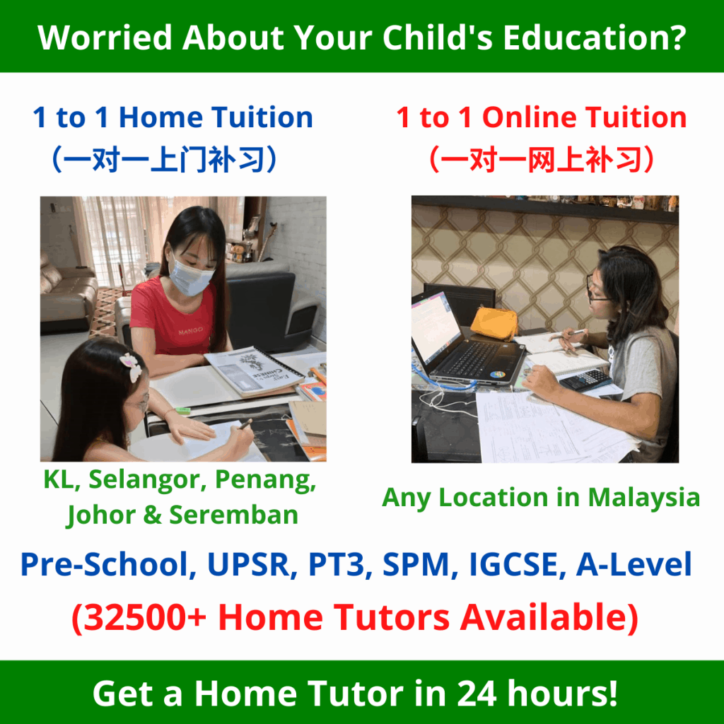 1 to 1 home tuition/ online tuition malaysia