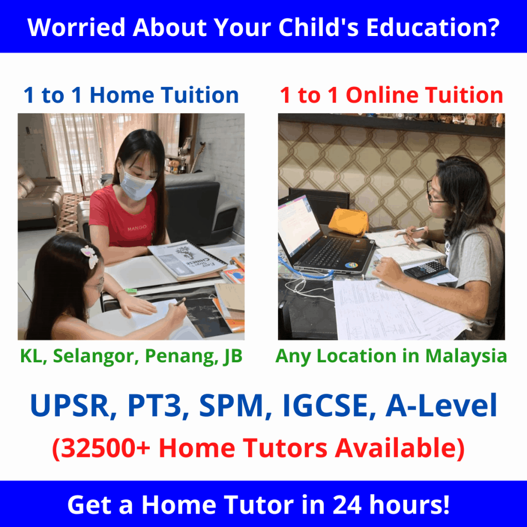 1 to 1 home tuition/ online tuition malaysia